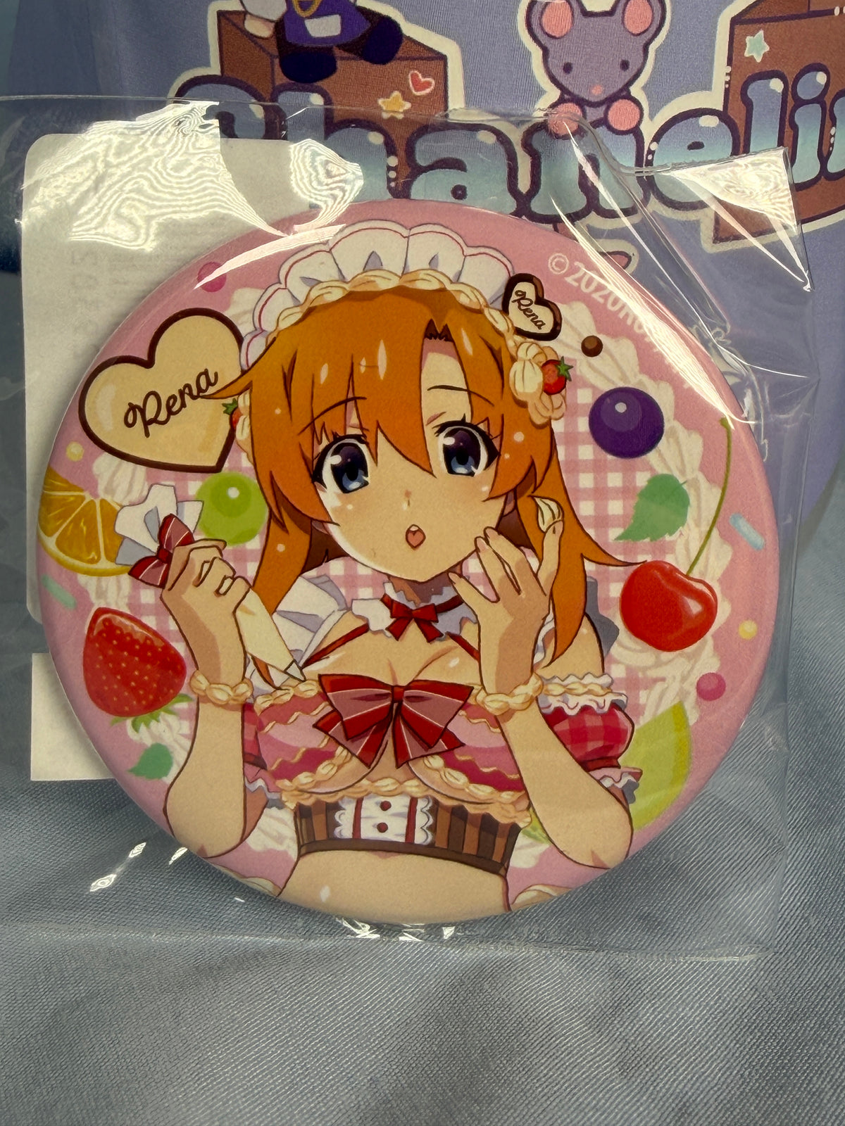 Rena Ryugu Badge Pin Higurashi When They Cry Moe Moe Café Lottery Prize G