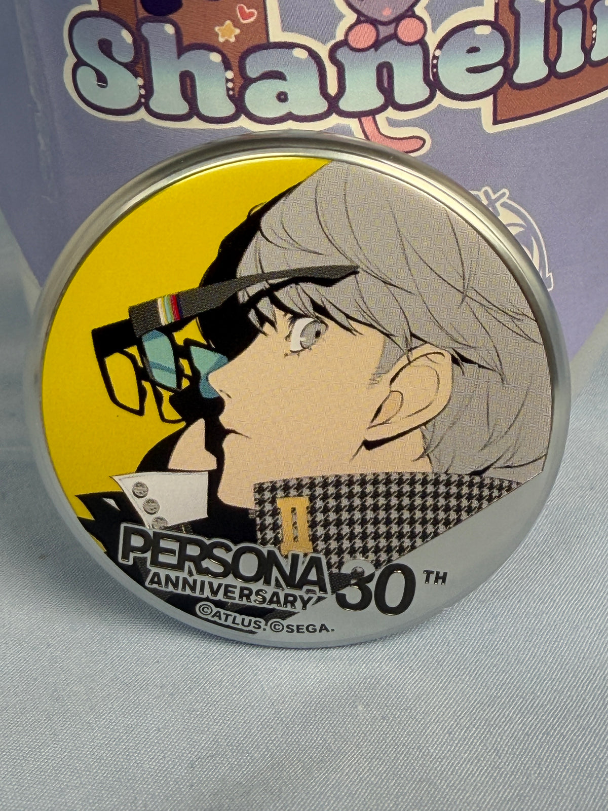 Yu Narukami Silver Badge Pin Persona 4 The Golden 30th Anniversary Animate Popup