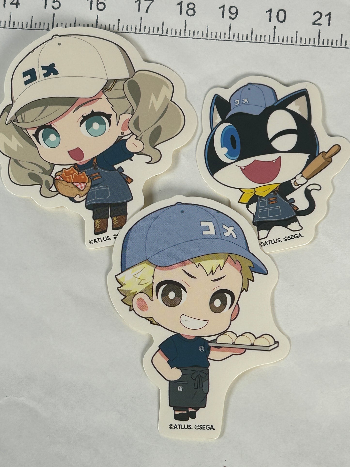 Persona 5 Royal Baker Café Collaboration Sticker Incomplete Set of 3