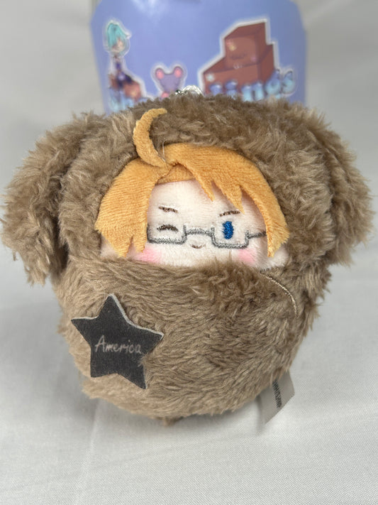 America Plush Keychain AGF 2025 Kurumi Tapinui Hetalia World Stars