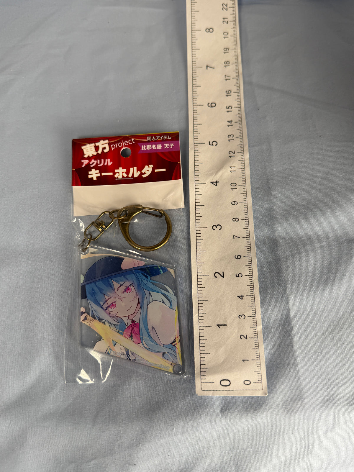 Tenshi Hinanawi Diamond Acrylic Keychain Touhou Project Cheeseroll Illustration