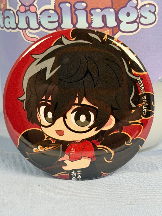 Ren Amamiya Joker Ramen Can Badge Persona 5 Royal Ichikakuya Collaboration