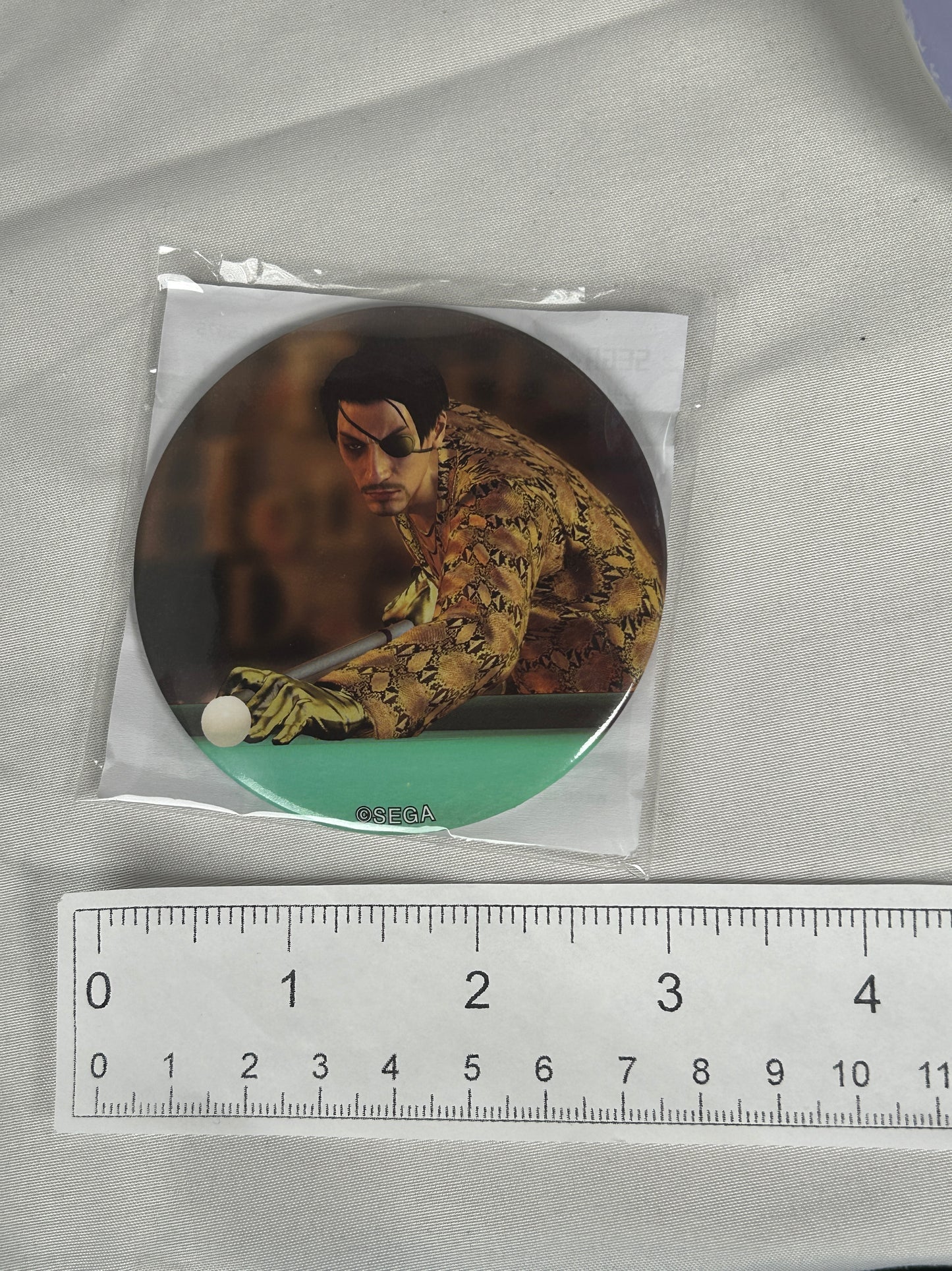 Goro Majima Pool Billiards Can Badge Yakuza Birthday Ichiban Kuji Lottery