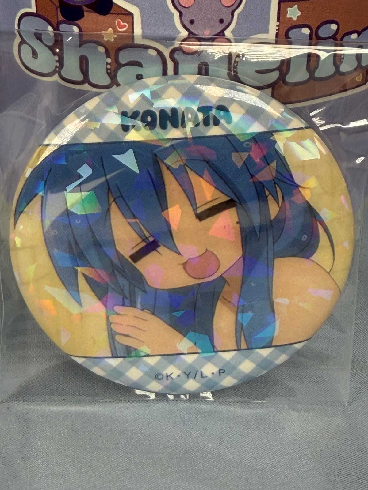 Konata Izumi Bathing Hologram Badge Pin Lucky Star Anime Scene