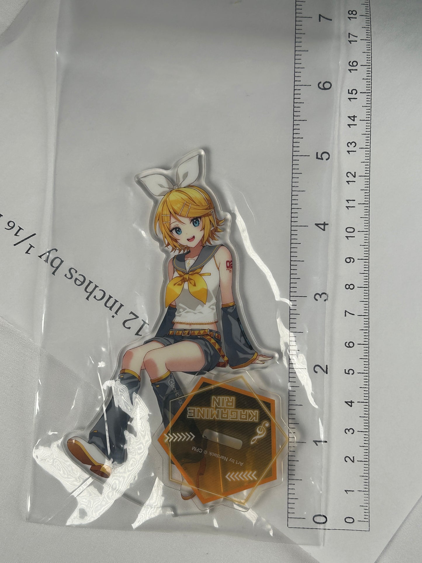 Kagamine Rin Noodle Stopper Acrylic Stand Vocaloid Furyu D Prize Fuwa Puchi
