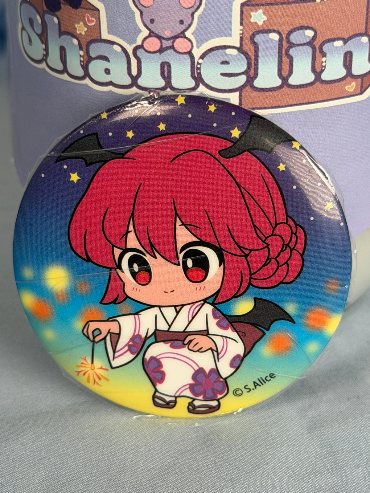 Koakuma Summer Festival Can Badge Pin Touhou Project LEC