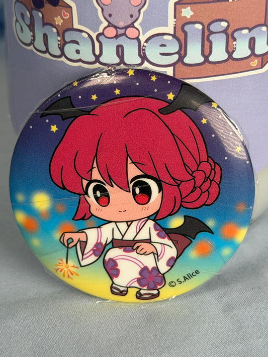 Koakuma Summer Festival Can Badge Pin Touhou Project LEC