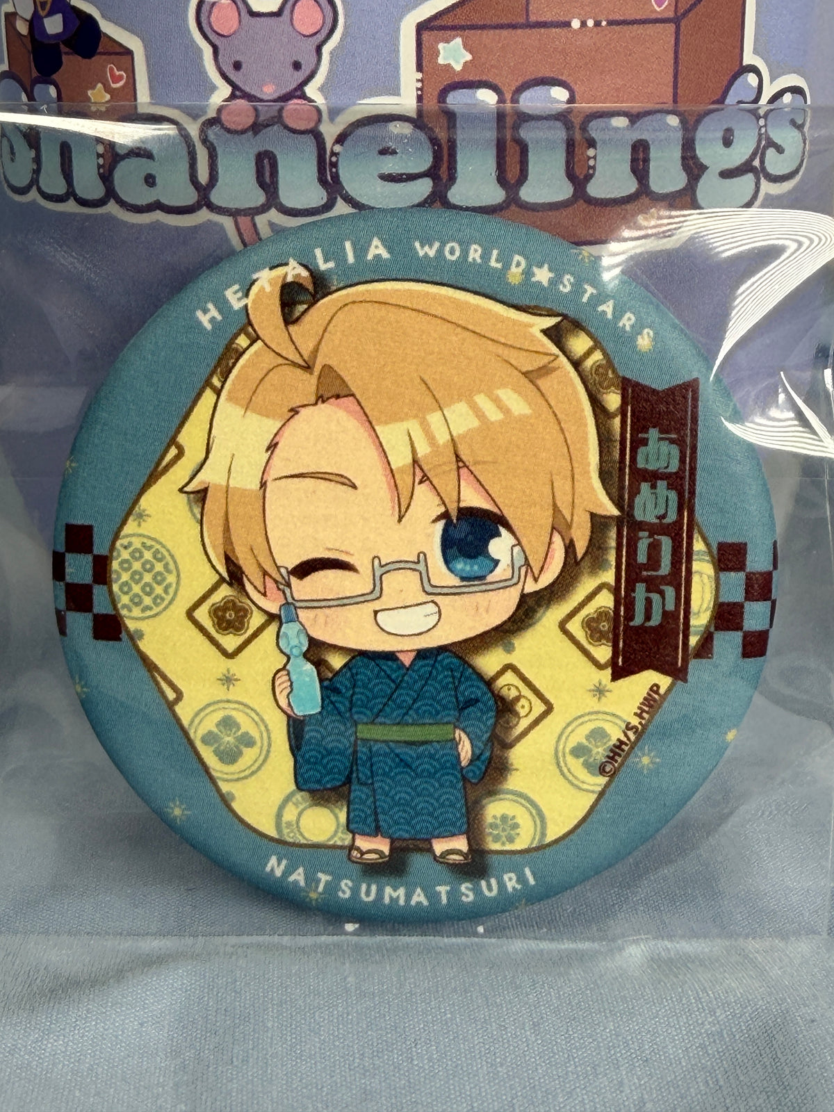 America Natsumatsuri Can Badge Pin Animega Popup Shop Hetalia World Stars